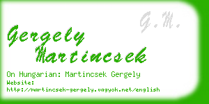 gergely martincsek business card